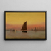 Mattino nebbioso nel porto di New York - Francis Augustus Silva — quadro incorniciato alla parete