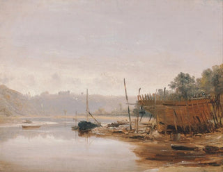 Francis Danby - Boat Building near Dinan Brittany.webp