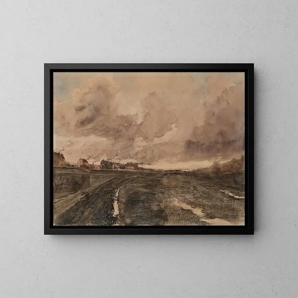 Vista sul boulevard de Lorraine, 17o arrondissement, avenue de la porte Pouchet, confine del territorio di Clichy - Francis Garat — quadro incorniciato alla parete