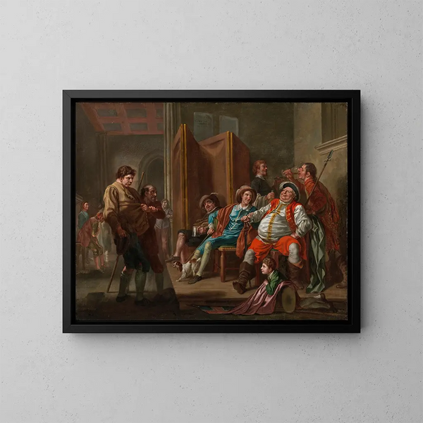 Falstaff recrute dans Henri IV, partie II, acte III - Francis Hayman — quadro incorniciato alla parete