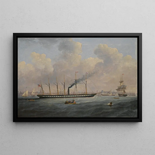 Francis Hustwick - The SS Great Britain Off Liverpool Flying The Atlantic Flag.webp