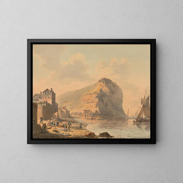 Staithes, Yorkshire - Francis Nicholson — quadro incorniciato alla parete