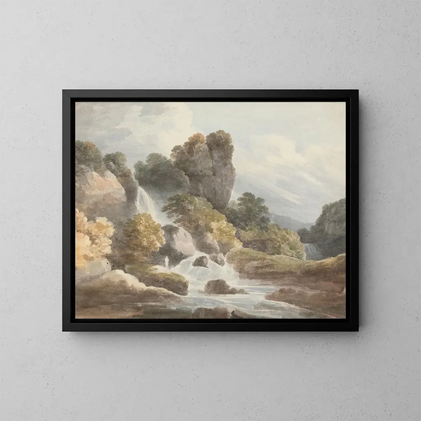 Cascata d'acqua - Francis Nicholson — quadro incorniciato alla parete
