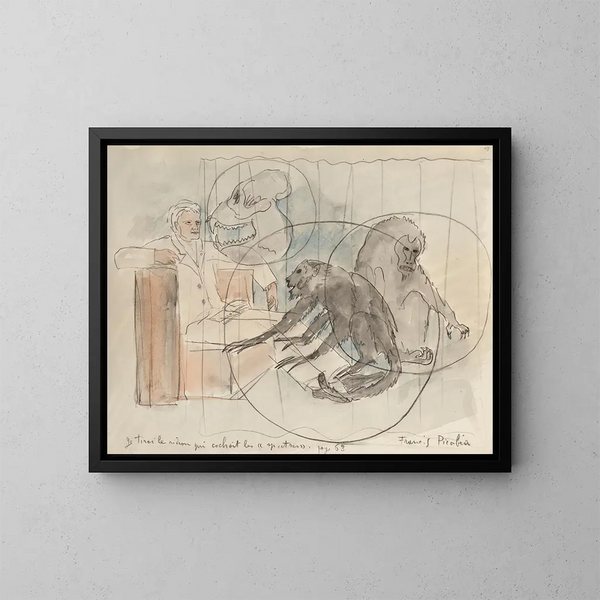 Ho tirato la tenda che nascondeva i fantasmi - Francis Picabia — quadro incorniciato alla parete