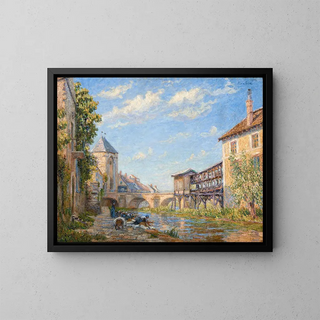 Le lavandaie di Moret - Francis Picabia — quadro incorniciato alla parete