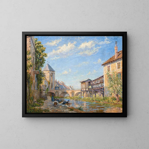 Le lavandaie di Moret - Francis Picabia — quadro incorniciato alla parete