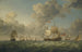 Navi da guerra britannici della squadriglia rossa con forte vento - Francis Swaine — vista dell’opera