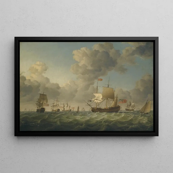 Francis Swaine - British MenOfWar Of The Red Squadron In A Stiff Breeze.webp