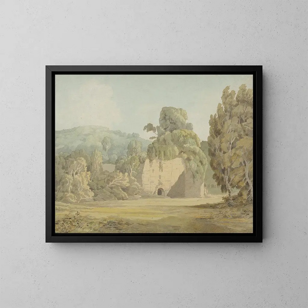 Una rovina coperta di edera - Francis Towne — quadro incorniciato alla parete
