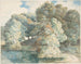 Alberi sul bordo del lago Peamore Park vicino a Exeter nel Devon - Francis Towne — vista dell’opera
