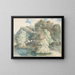 Alberi sul bordo del lago Peamore Park vicino a Exeter nel Devon - Francis Towne — quadro incorniciato alla parete
