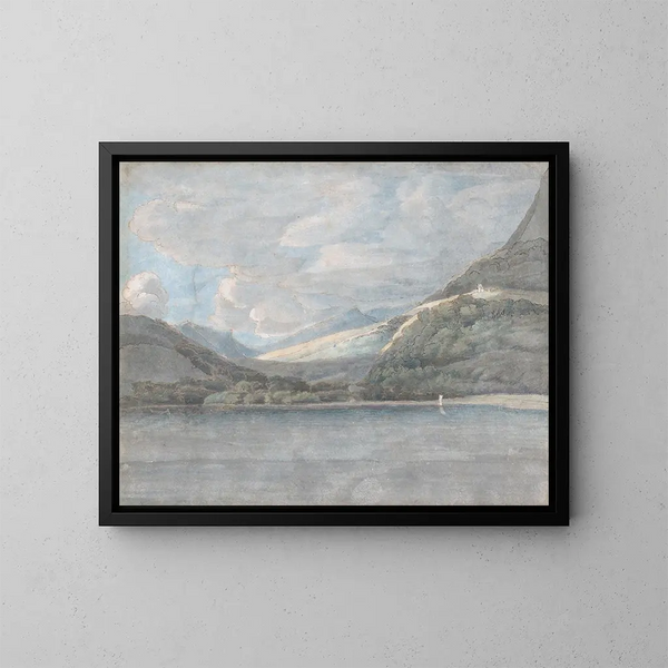 Vista del Lago di Como - Francis Towne — quadro incorniciato alla parete