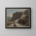 Cascata tra Chiavenna e il monte Splügen - Francis Towne — quadro incorniciato alla parete