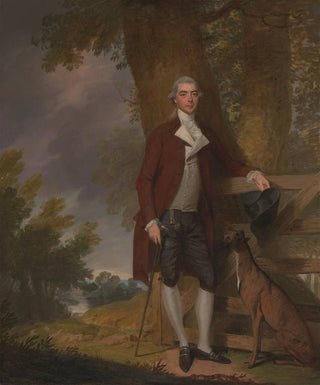 Francis Wheatley - A Gentleman And His Dog In A Landscape.webp