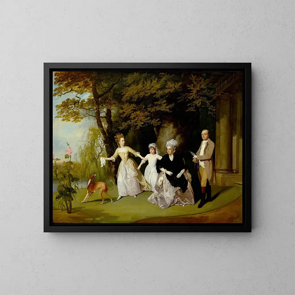 La famiglia Wilkinson - Francis Wheatley — quadro incorniciato alla parete