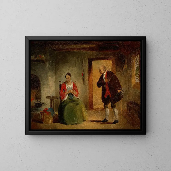 Studio d'interno - Francis William Edmonds — quadro incorniciato alla parete