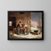 Preparazione di Natale: piumaggio dei tacchini - Francis William Edmonds — quadro incorniciato alla parete