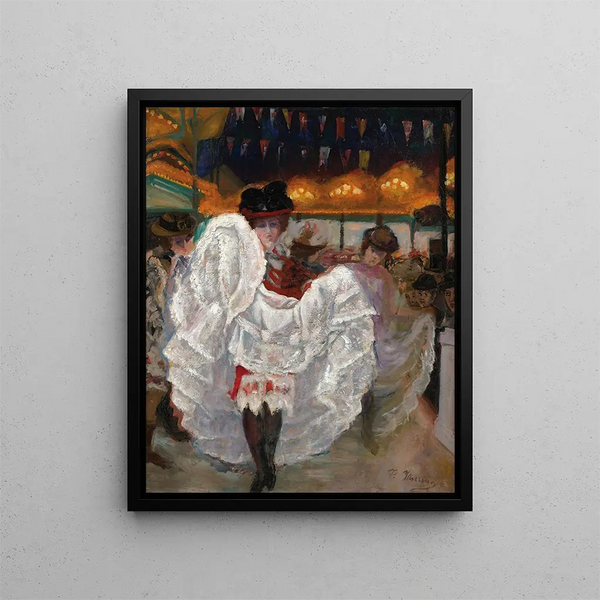 Le Cancan - Francisco Iturrino — quadro incorniciato alla parete