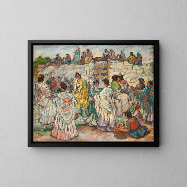Manolas davanti all'arena - Francisco Iturrino — quadro incorniciato alla parete