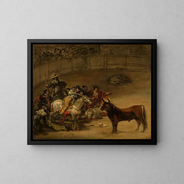 Lutte de taureaux, suerte de varas - Francisco de Goya — quadro incorniciato alla parete