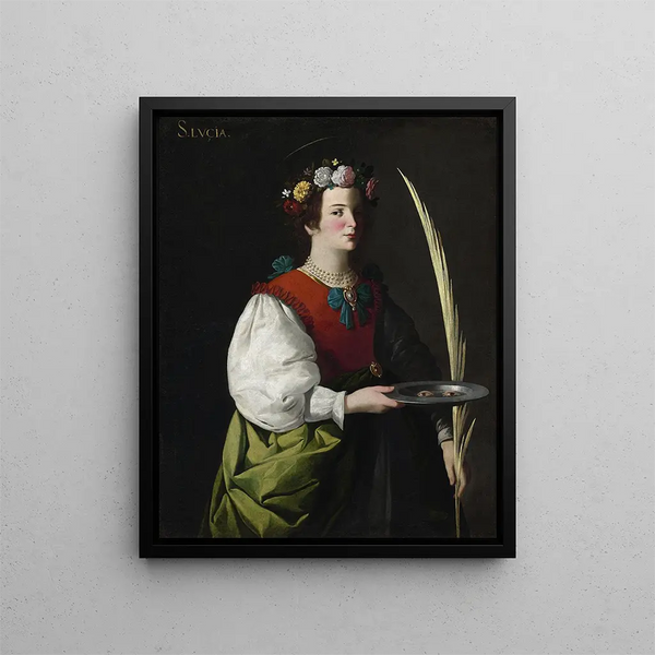 Sainte Lucie - Francisco de Zurbarán — quadro incorniciato alla parete