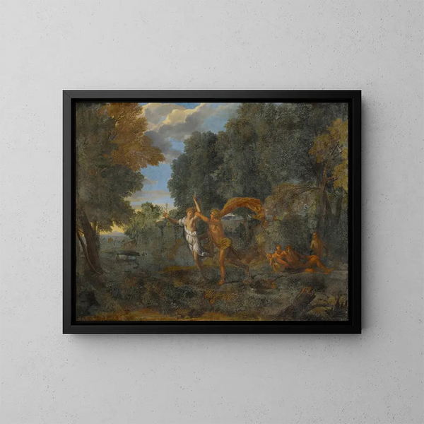 Apollo e Dafne - Francisque Millet — quadro incorniciato alla parete