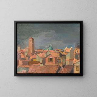 Franciszek Bartoszek - View of an Italian city.webp