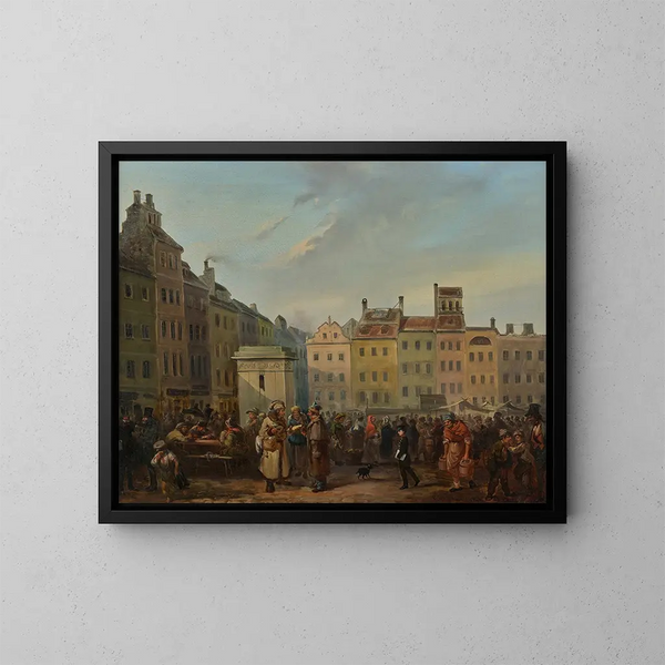 Place de la Vieille Ville - Franciszek Kostrzewski — quadro incorniciato alla parete