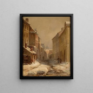 Franciszek Wastkowski - Old Warsaw in winter Brzozowa Street.webp