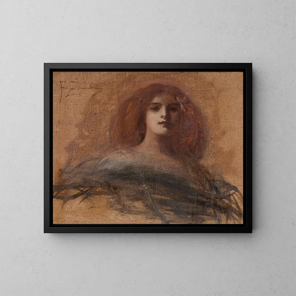 Donna dai capelli rossi - Franciszek Żmurko — quadro incorniciato alla parete