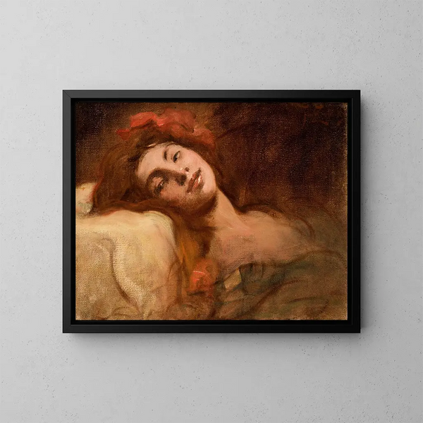 Studio di una testa di donna - Franciszek Żmurko — quadro incorniciato alla parete
