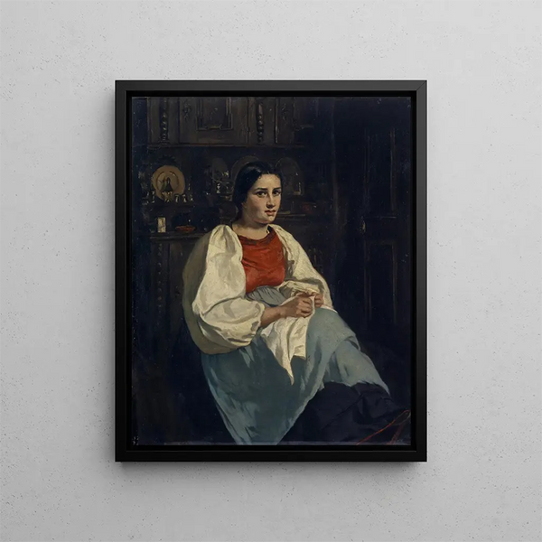 Fille d'Oberhasli - Frank Buchser — quadro incorniciato alla parete