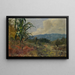 Paesaggio con mais gigante in primo piano - Frank Buchser — quadro incorniciato alla parete
