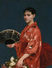 Giovane donna in kimono rosso - Frank Buchser — vista dell’opera