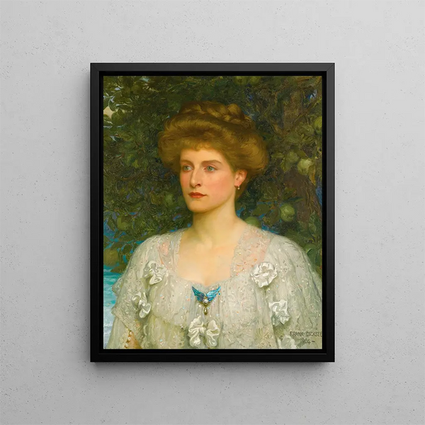 Ritratto di Susannah Pearson - Frank Dicksee — quadro incorniciato alla parete