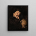 Uomo che tiene un cranio - Frank Duveneck — quadro incorniciato alla parete