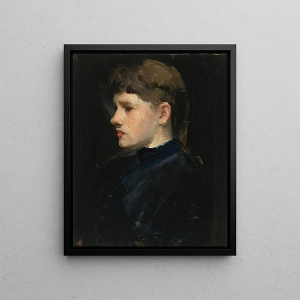 Ritratto di una dama - Frank Duveneck — quadro incorniciato alla parete