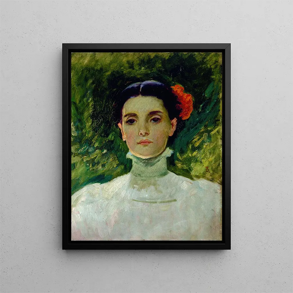 Ritratto di Maggie Wilson - Frank Duveneck — quadro incorniciato alla parete