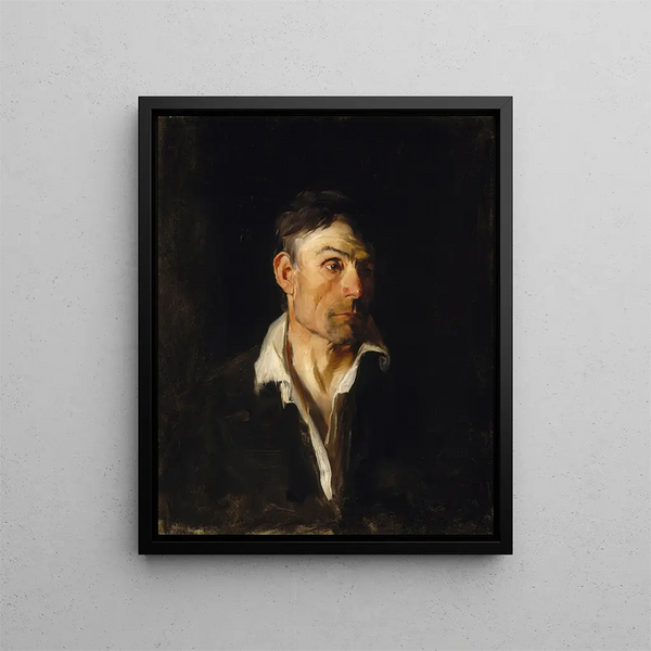 Ritratto di un uomo - Frank Duveneck — quadro incorniciato alla parete