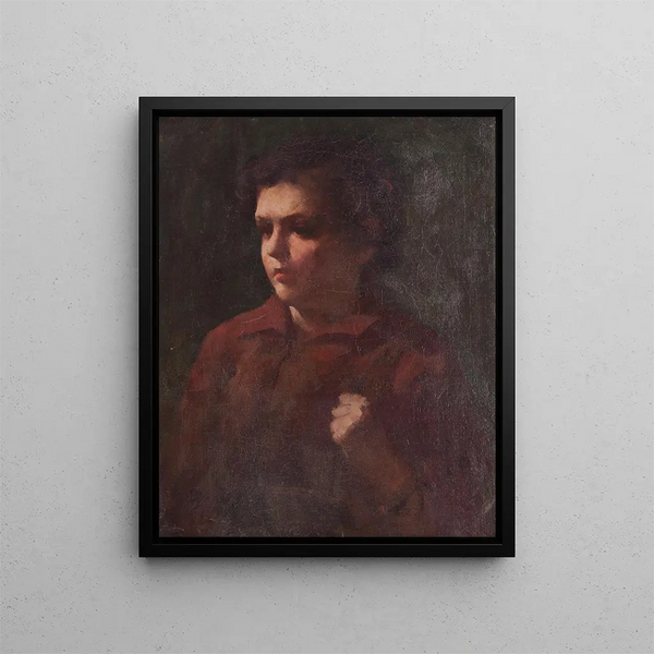 Studio di uno scolaro - Frank Duveneck — quadro incorniciato alla parete
