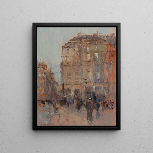 Una giornata grigia a Parigi - Frank Edwin Scott — quadro incorniciato alla parete