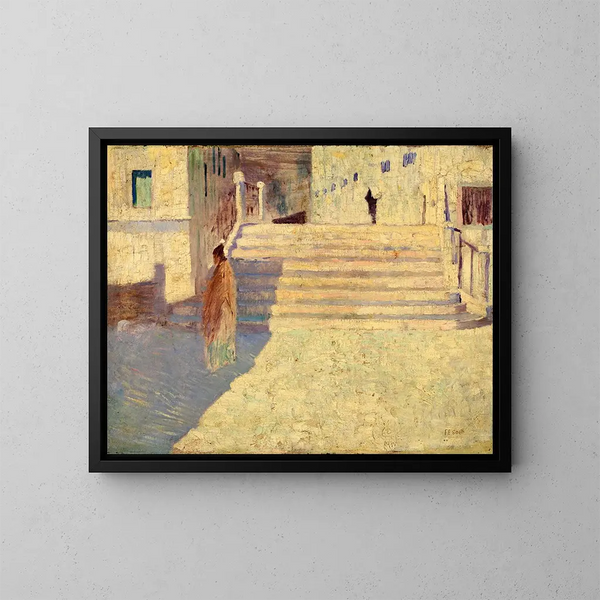 Donne vicino alle scale n° II - Frank Edwin Scott — quadro incorniciato alla parete