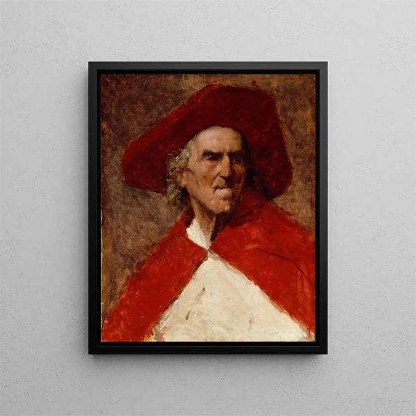 Uomo con Cappello Rosso - Frank Edwin Scott — quadro incorniciato alla parete