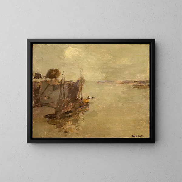 Bateaux di pesca a Honfleur n° 2 - Frank Edwin Scott — quadro incorniciato alla parete