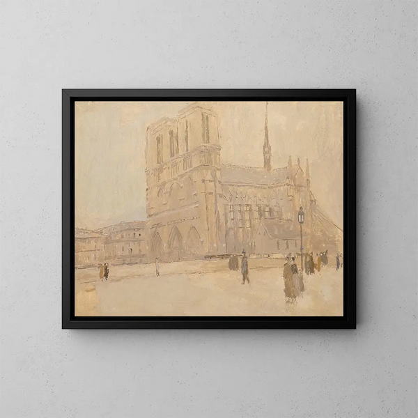 Notre-Dame in inverno - Frank Edwin Scott — quadro incorniciato alla parete