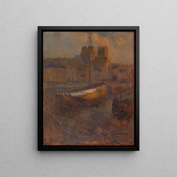 Navi in ancoraggio Cherbourg n° II - Frank Edwin Scott — quadro incorniciato alla parete