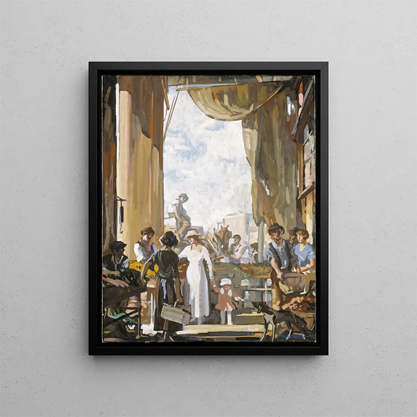 Le vieux marché de Cleveland - Frank Wilcox — quadro incorniciato alla parete