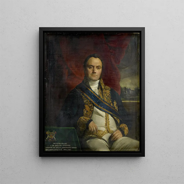 Ritratto di Léonard Pierre Joseph Vicomte du Bus de Gisignies Commissario Generale - François-Joseph Navez — quadro incorniciato alla parete
