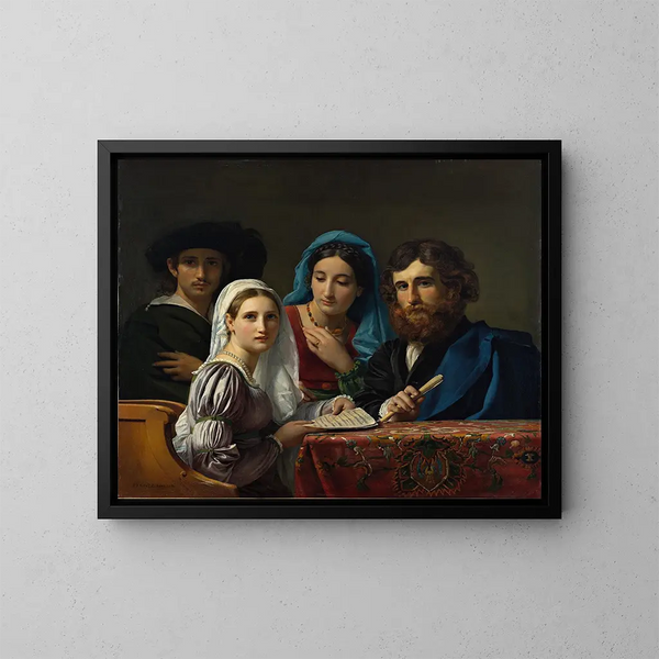 Scène di musica - François-Joseph Navez — quadro incorniciato alla parete