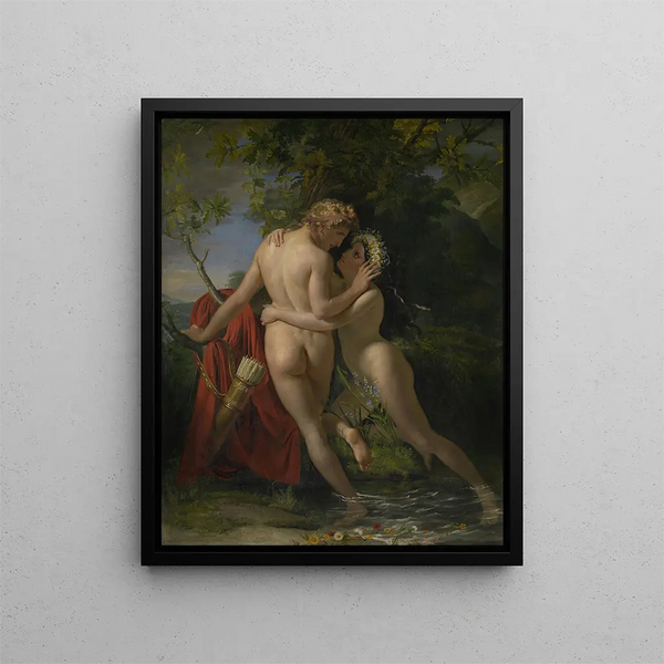 La ninfa Salmacis e Ermafrodito - François-Joseph Navez — quadro incorniciato alla parete
